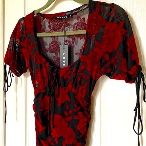 Red & Black Lace dress